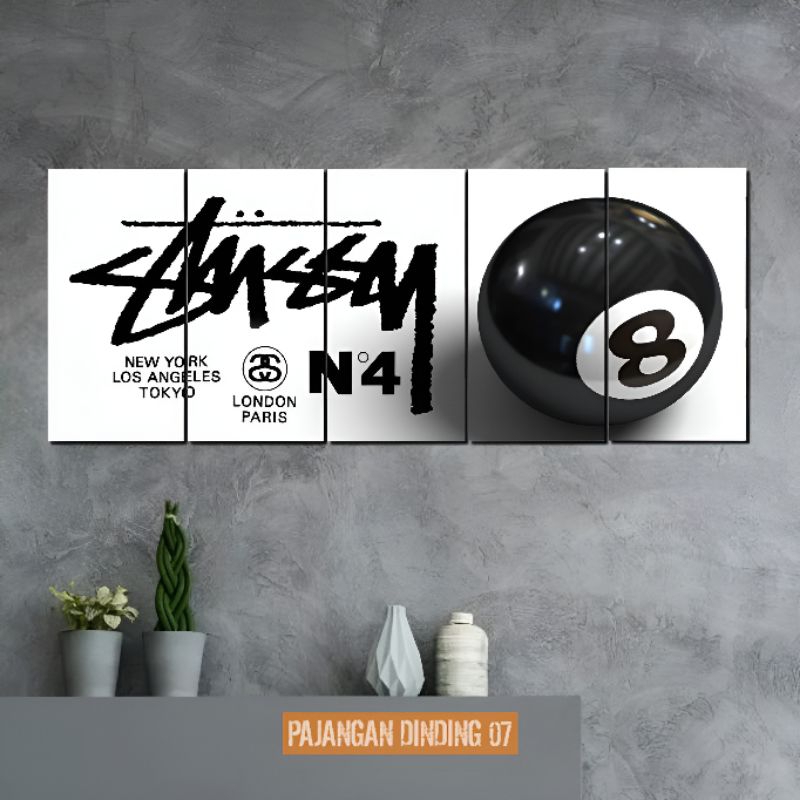 Hiasan DINDING KAYU Stussy Brand โปสเตอร์ไม้ streetwear ตกแต่งผนังห้อง - ตกแต่ง