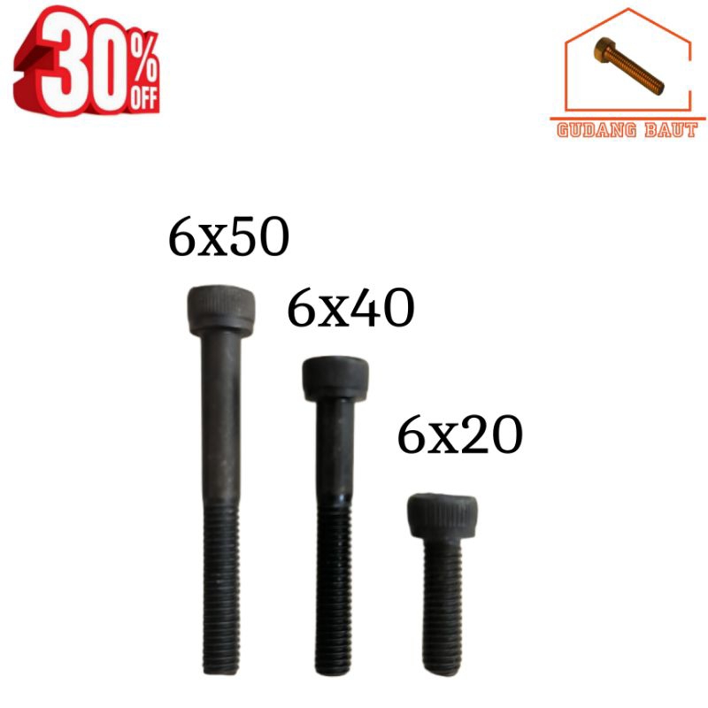 Bolt (L) M6x20 - กุญแจ M6x50 (L) 5mm