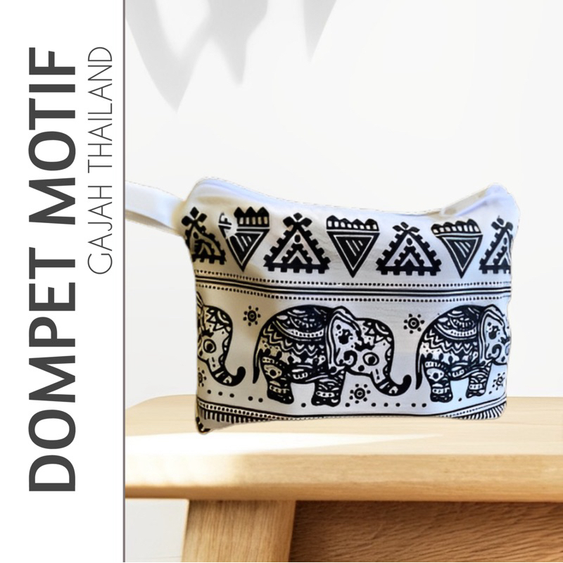 Thai Motif Elephant Wallet/Mini Wallet/Coin Wallet/Souvenir Wallet