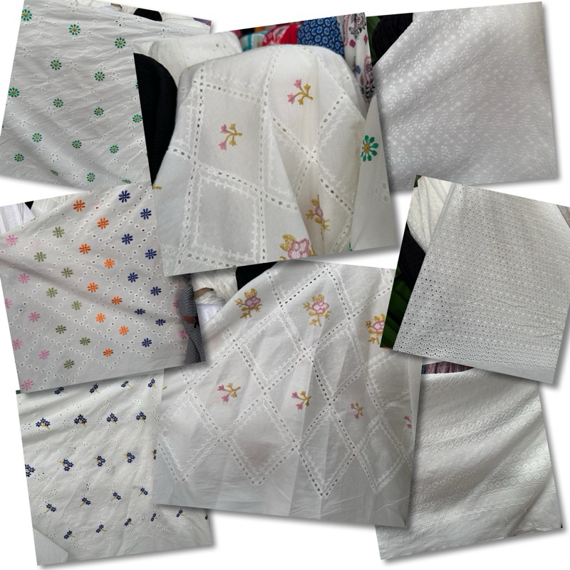 KATUN ผ้าคอตตอนปักเต็มคุณภาพระดับพรีเมียม (ราคาที่แจ้งต่อ 0.5mtr)