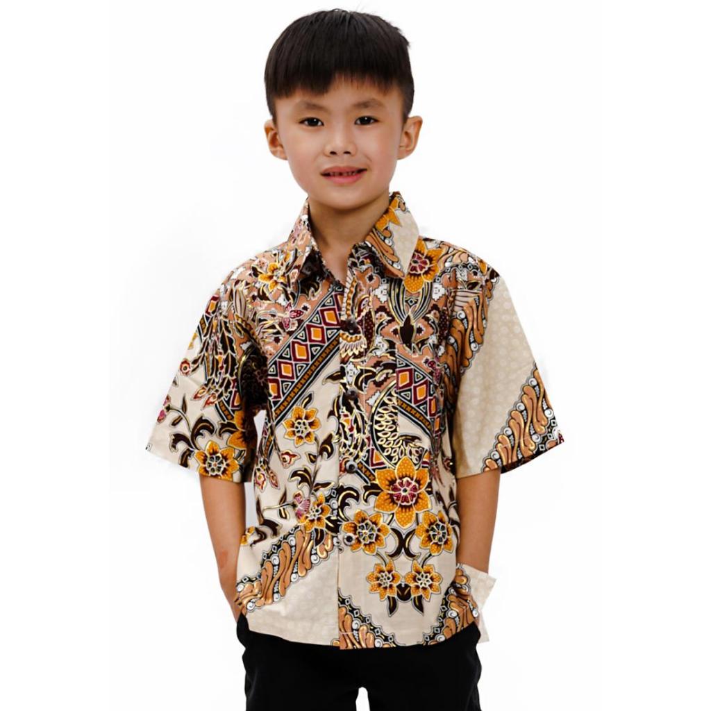 KEMEJA Rianty Batik Kids Premium Prada Jevelin Boys Shirt
