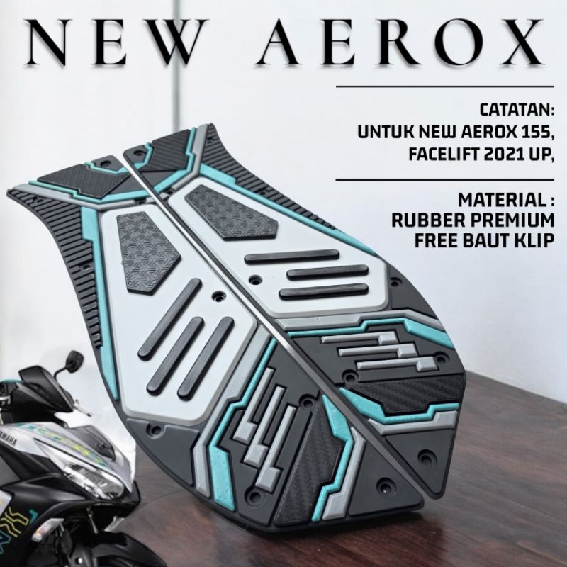 Motopad27 ใหม่ Aerox 155 พรมรถจักรยานยนต์ Yamaha Aerox พักเท้า Aerox 155 พักเท้ารถจักรยานยนต์เต็มยาง Premium