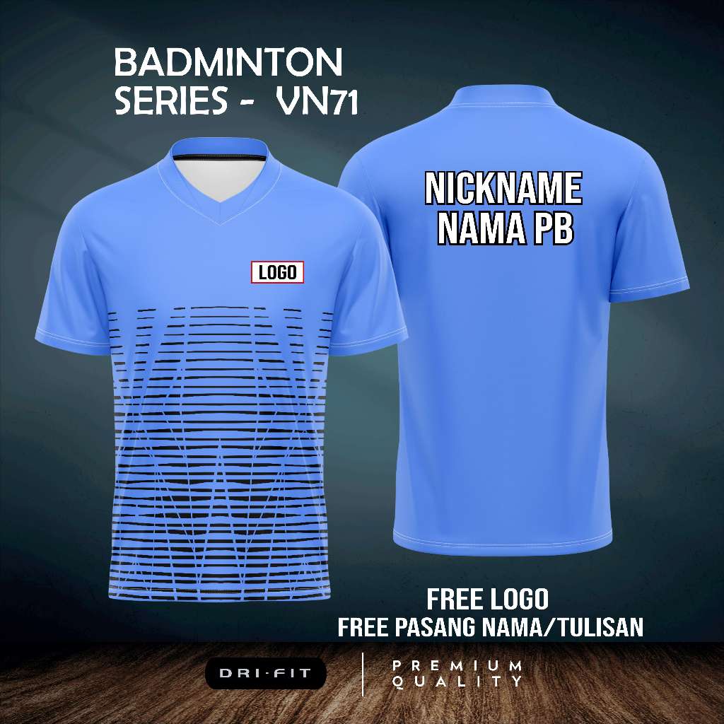 PADEL VN71 BADMINTON JERSEY - สามารถปรับแต่งชื่อและโลโก้ได้ [สามารถเป็นชื่อ]
