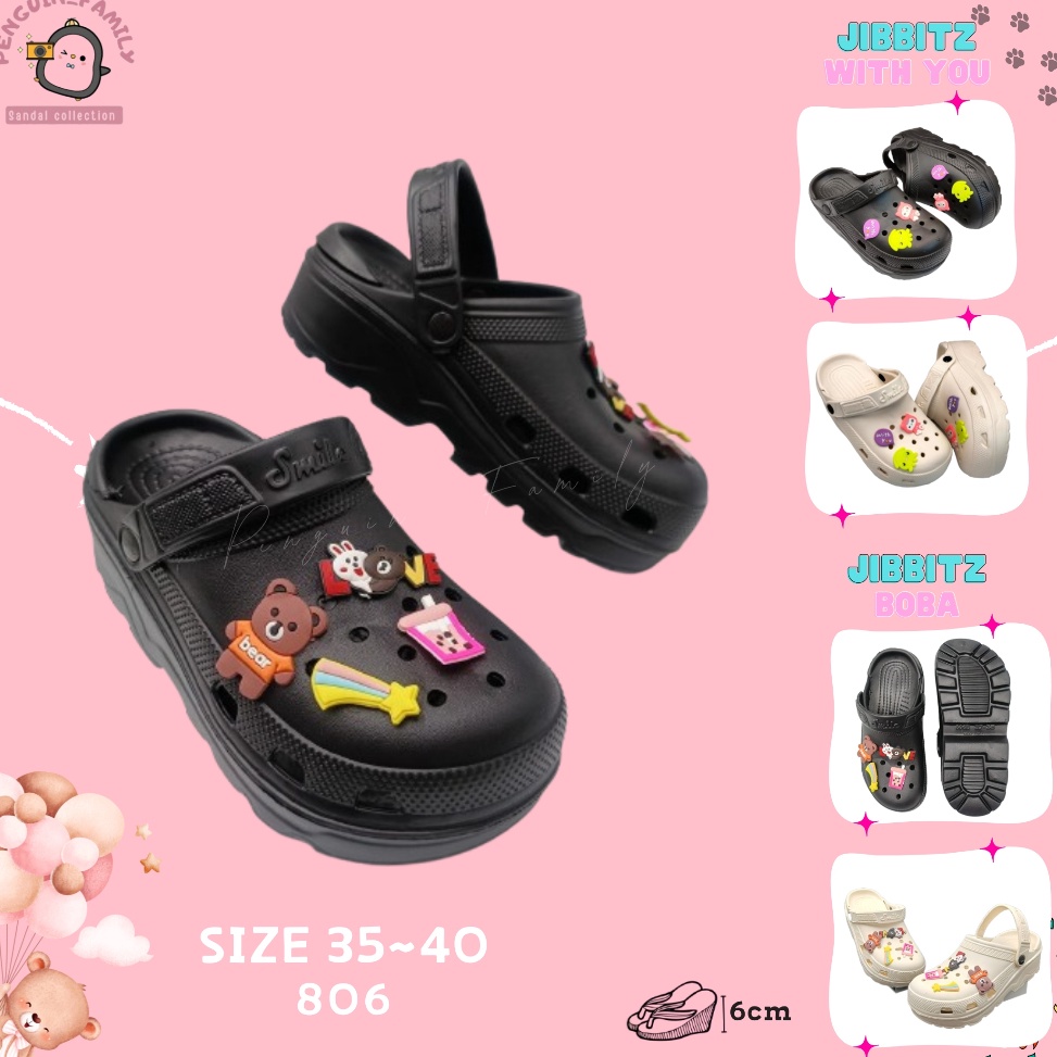 TOP STOCK Baim Wedge Sandals สําหรับผู้หญิง el รองเท้าแตะร่วมสมัยล่าสุด Jelly Fuji รองเท้าแตะรองเท้า