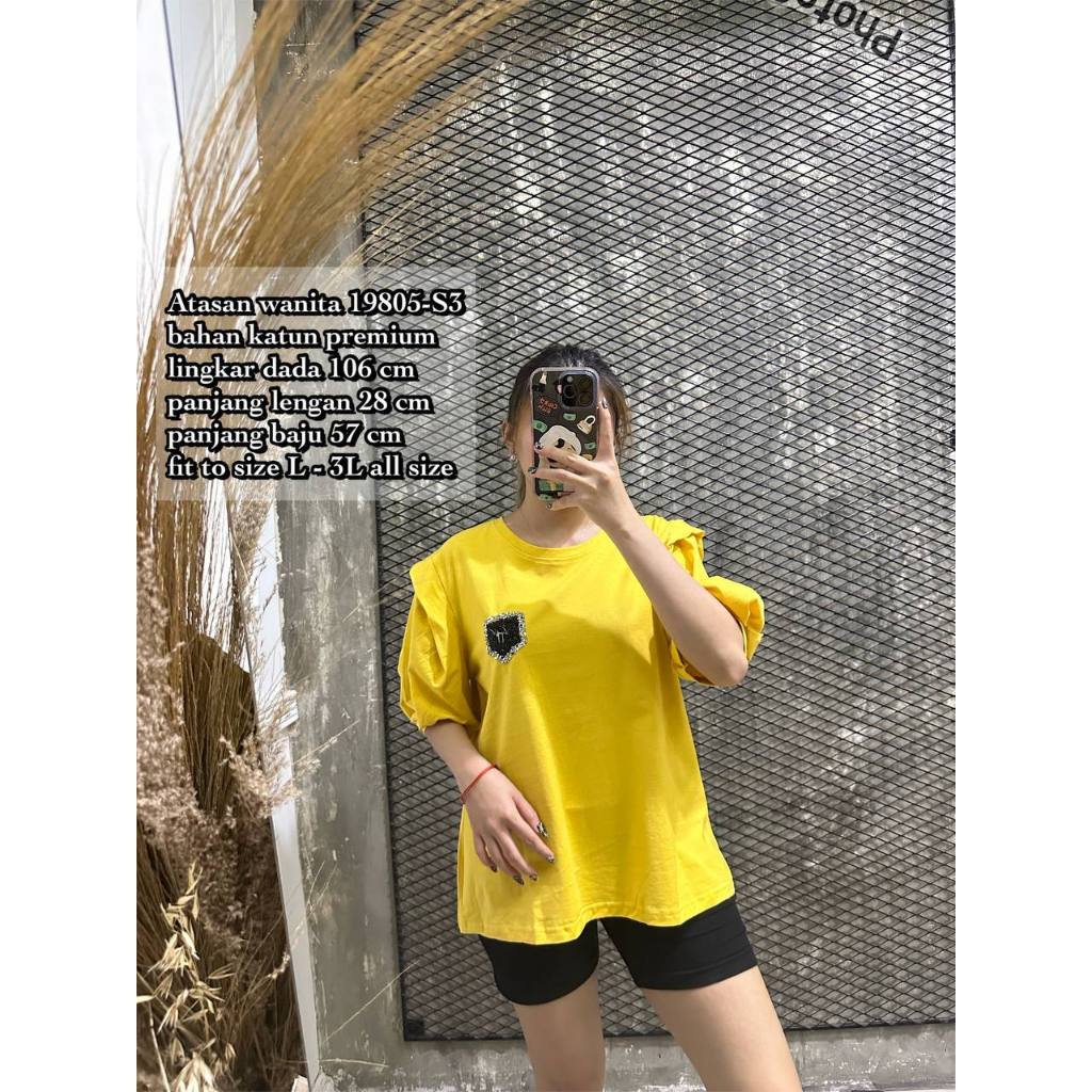 สูงสุด 198505-S3 COTTON STREET BLOUSE LD 106 CM FIT TO L-XXXL