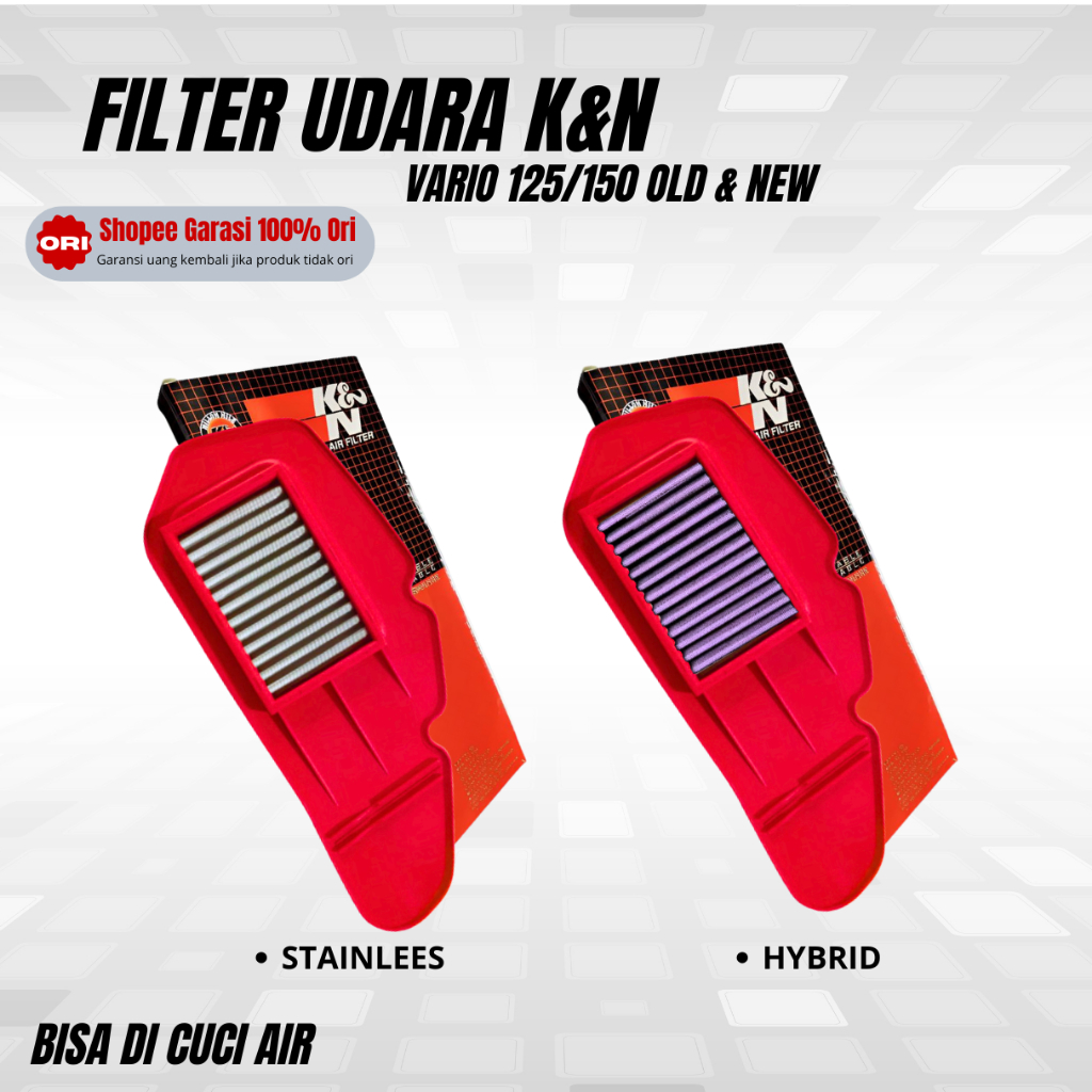 กรองอากาศ Vario 125 Vario 150 กรองอากาศ K&N STAINLES กรองอากาศ Hybrid Motorcycle