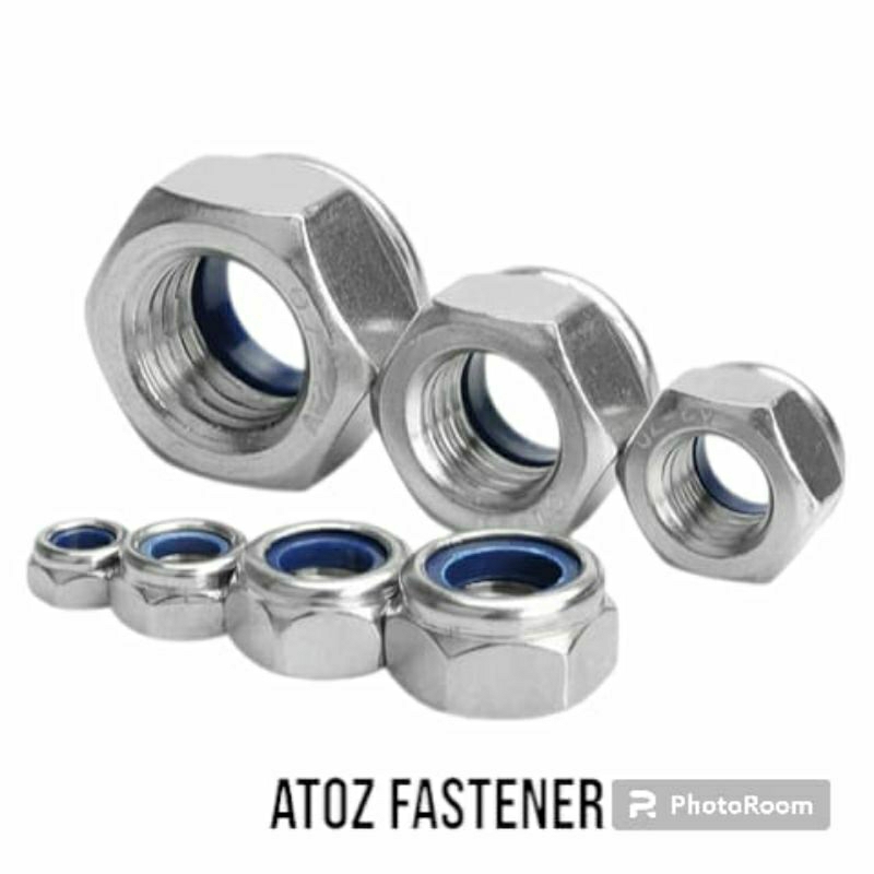 NYLON NUT M4 (Pitch: 0.7) Stainless Steel 304 A2-70. คีย์7