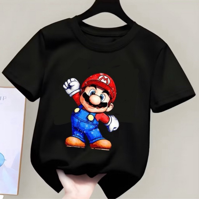 เสื้อสําหรับเด็กอายุ 2-10 ปีกับ Mario Sen Motif