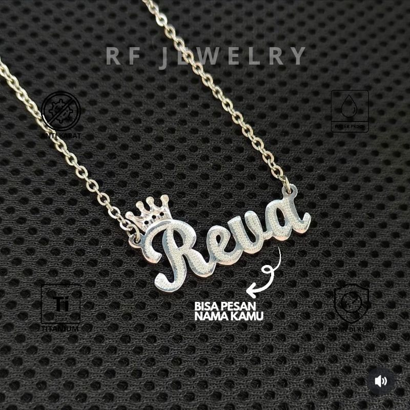 RF JEWELRY - สร้อยคอชื่อสแตนเลสแบบกําหนดเอง กันสนิม