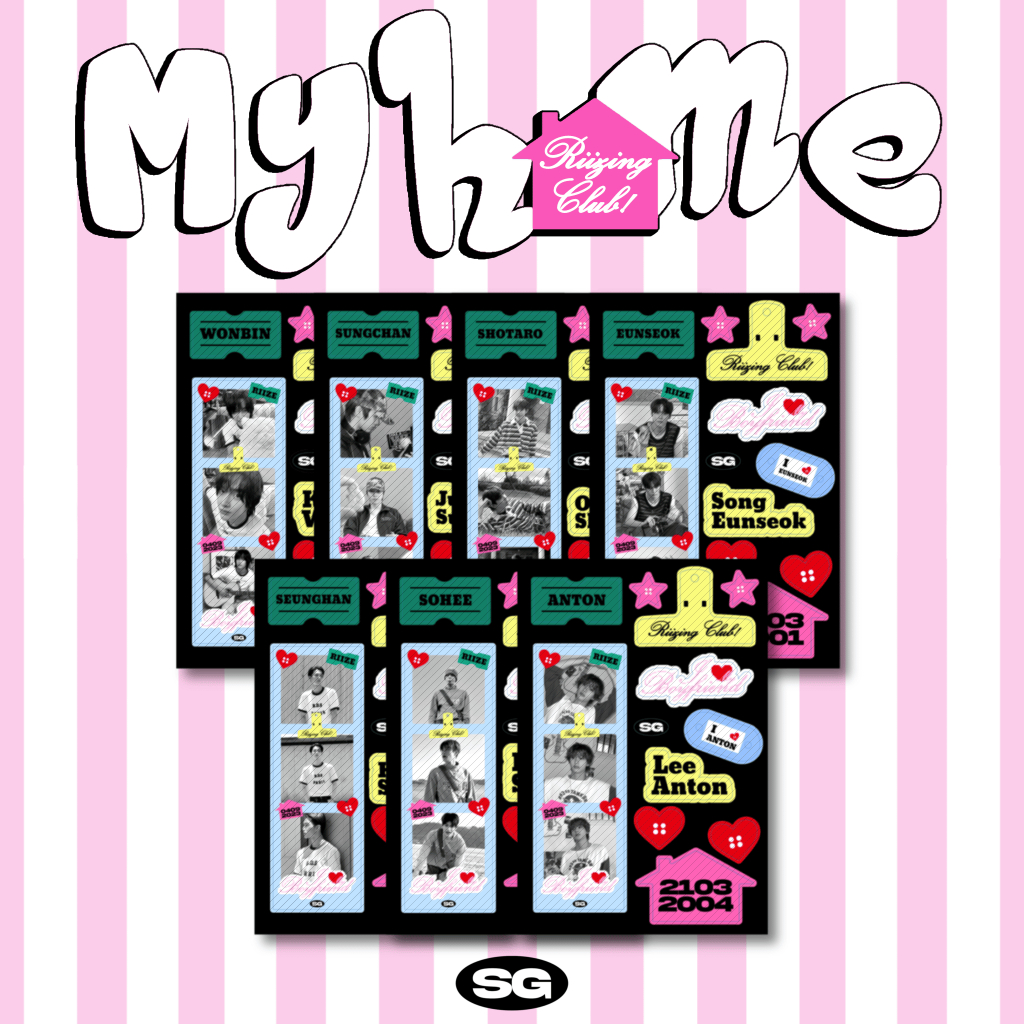 [SG.LAB] MY HOME RIIZING CLUB A7 DECO STICKER | RIZE WONCIN EUNSEOK SUNGHAN แอนตัน SHOTARO KPOP