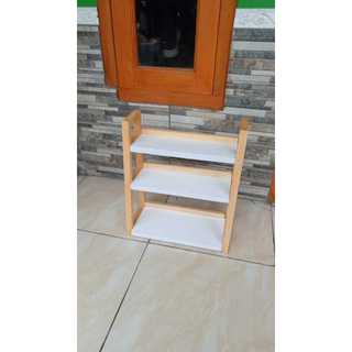 RAK BUMBU DAPUR SERBAGUNA 3 SUSUN/ RAK KOSMETIK/ RAK KAYU SERBAGUNA