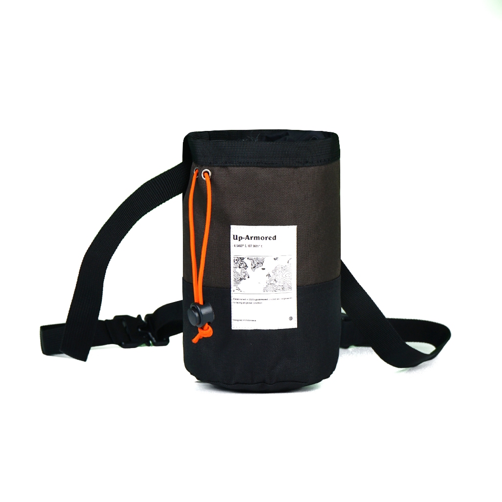 UP-ARMORED Climbing X Chalk Bag - สีดํา & กาแฟ