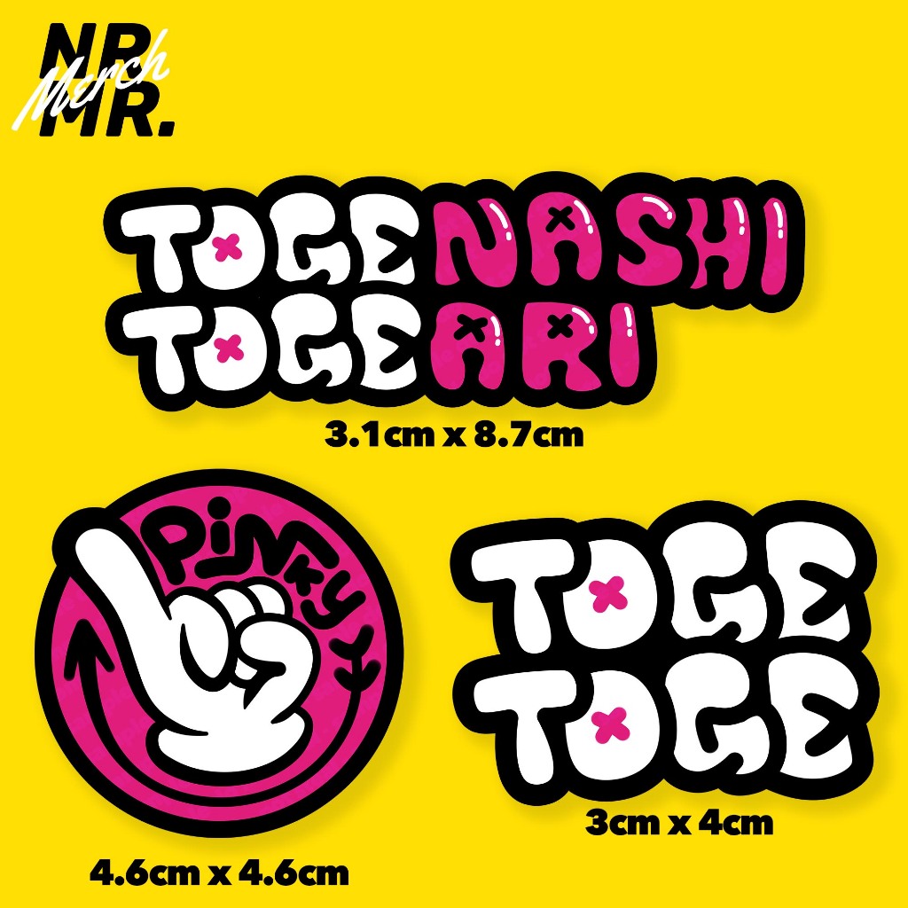 Togenashi Togeari Fanmade Logo Set Girls Band Cry Kisscut Sticker