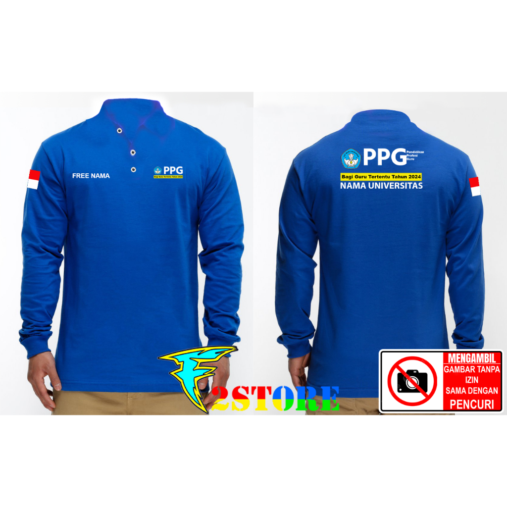 เสื้อยืดคอปก PPG - ครูมืออาชีพการศึกษาชื่อฟรี - มหาวิทยาลัย F2Astore