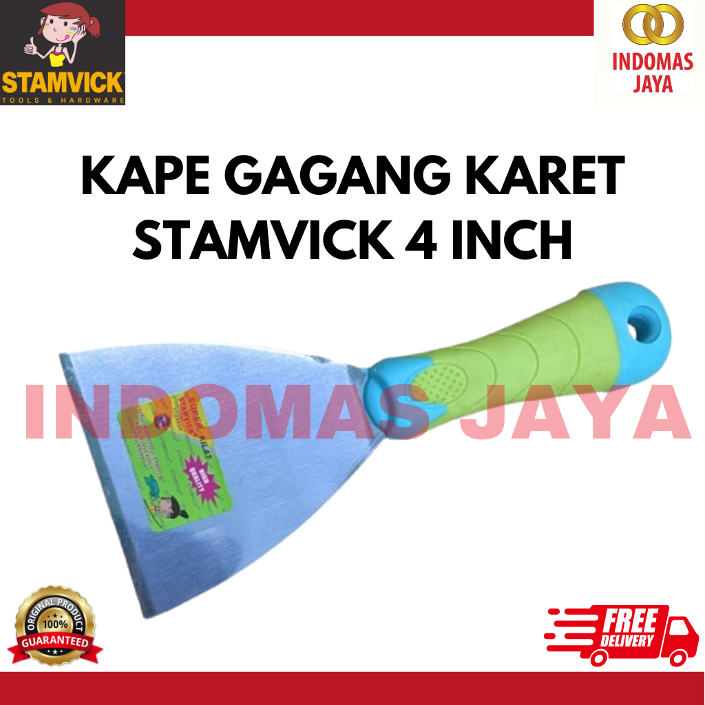 Stamvick Rubber Handle Scraper Type Italy 4" / Stamvick Paint Scraper ขนาด 4" นิ้ว