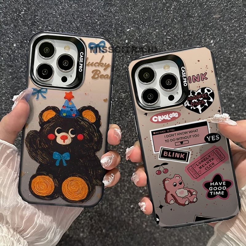 YX139 CASING SOFTCASE CUTE BABY BEAR COMPATIBLE สําหรับ OPPO A1 A1K A3S A3 A5 A5i A5 2025 A3X A5S A5