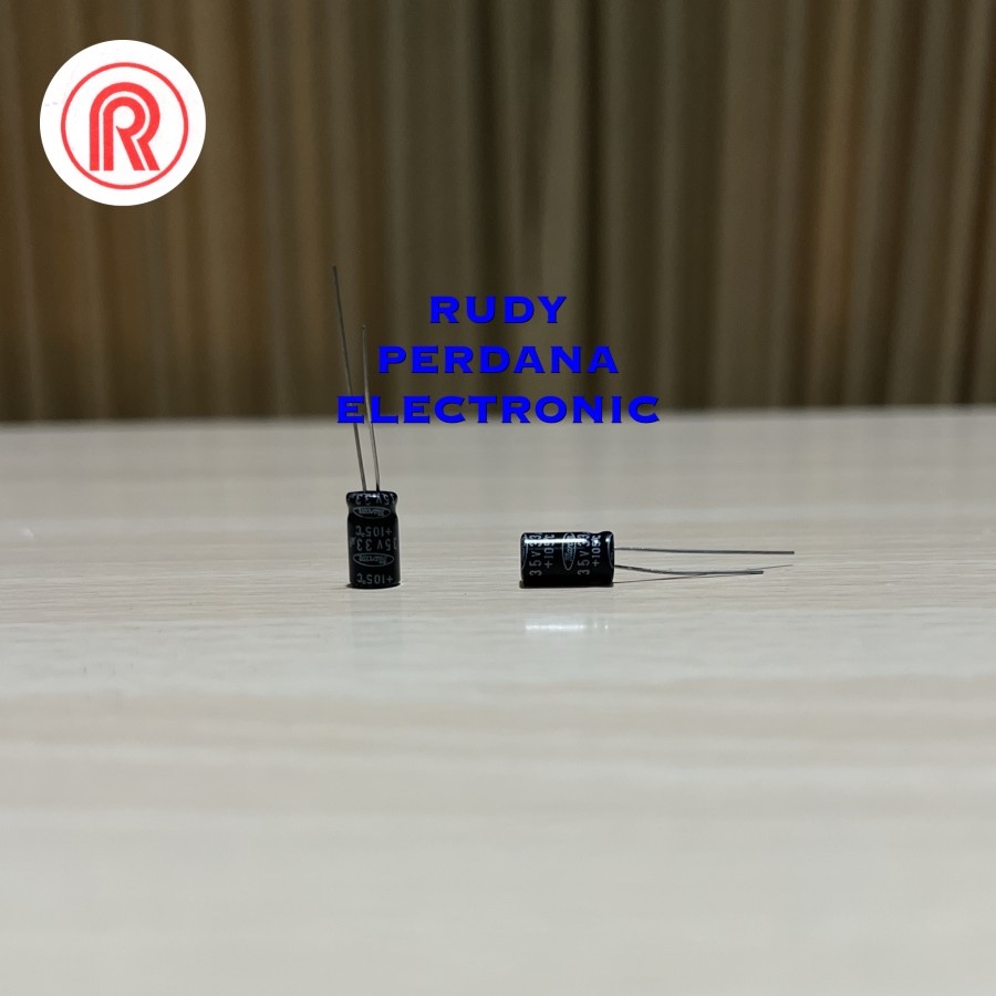 คาปาซิเตอร์ ELCO ELKO 33UF 35V 33 UF 35 VOLT
