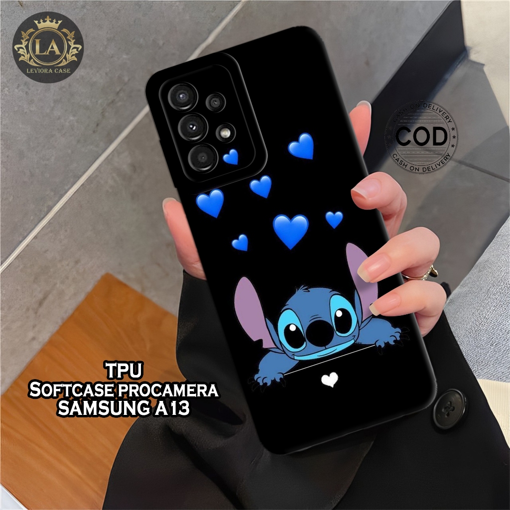 HP เคส Samsung A13 4G/5G ใหม่ล่าสุด - เคส Stitch แฟชั่น - เคส Samsung A13 4G/5G Softcase - เคสกล้อง 