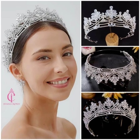 Nancy Zircon Crown - Premium Zircon Crown - มงกุฏแต่งงานหรูหราหรูหราหรูหรา