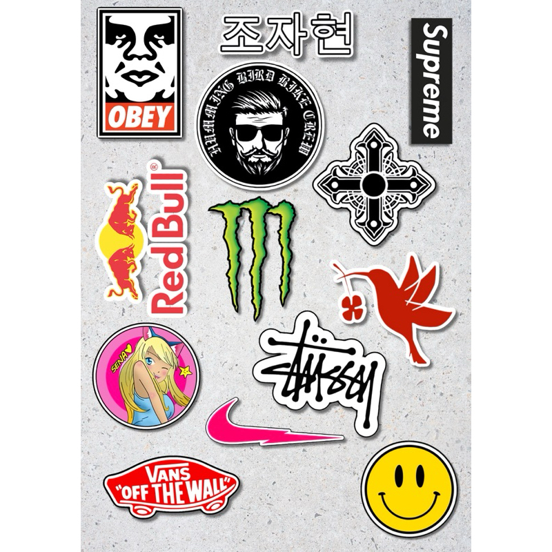 สติ๊กเกอร์ VINYL AESTHETIC STICKER 13PCS WINDSHIELD BREAKER JAY JO HELM PACK เท่านั้น | กันน้ําสําหร