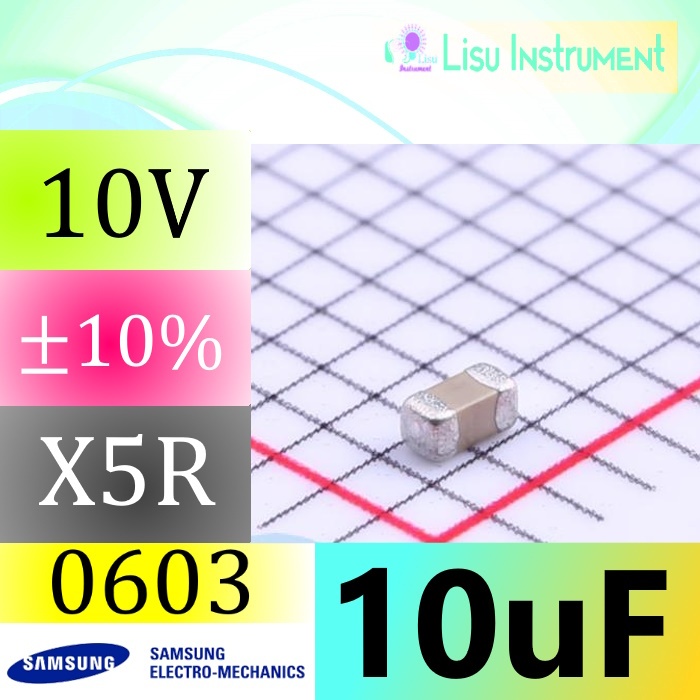 10uF ±10% 10V X5R 0603 1608(มม.) ตัวเก็บประจุเซรามิกหลาย SMD MLCC SMT Samsung CL10A106KP8NNNC