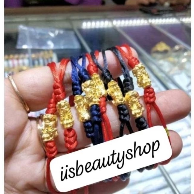 MAWAR 23 กะรัต สร้อยข้อมือเชือกมังกร/กุหลาบ 0.1 กรัม Semaer Ismoyo/J5