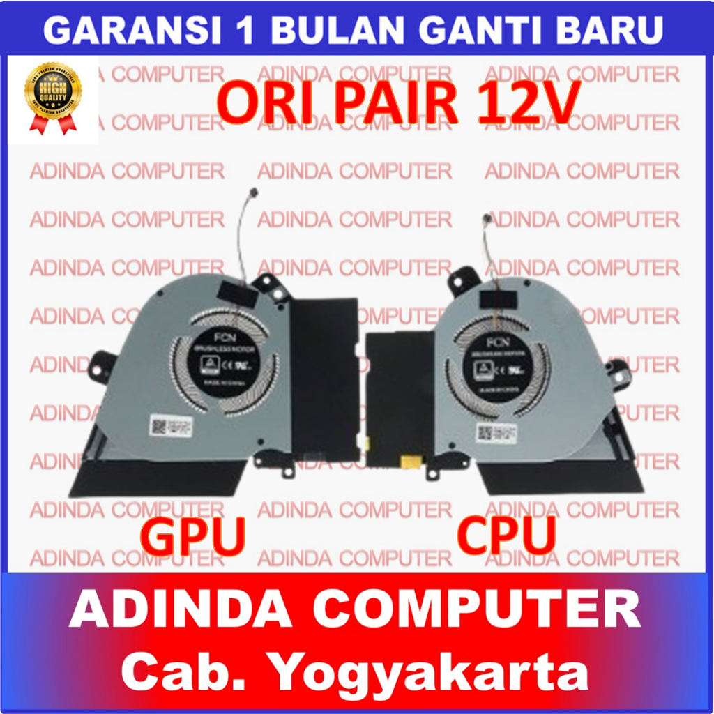 พัดลม Asus ROG Zephyrus GU502 GA502IU GA502IV GX502DU 12V คู่ต้นฉบับ