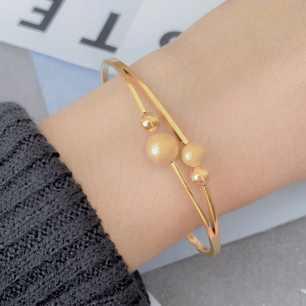 Chekout Defen เครื่องประดับสแตนเลสผู้หญิงสร้อยข้อมือไทเทเนียมผู้หญิงเกาหลีเครื่องประดับแฟชั่น Anti F