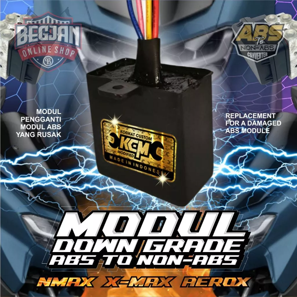 YAMAHA ABS TO NON-ABS GRADE DOWN MODULE พิเศษสําหรับ XMAX, NMAX, AEROX และ R25, DAMAGED ABS REPLACEMENT (Custom / KCM)
