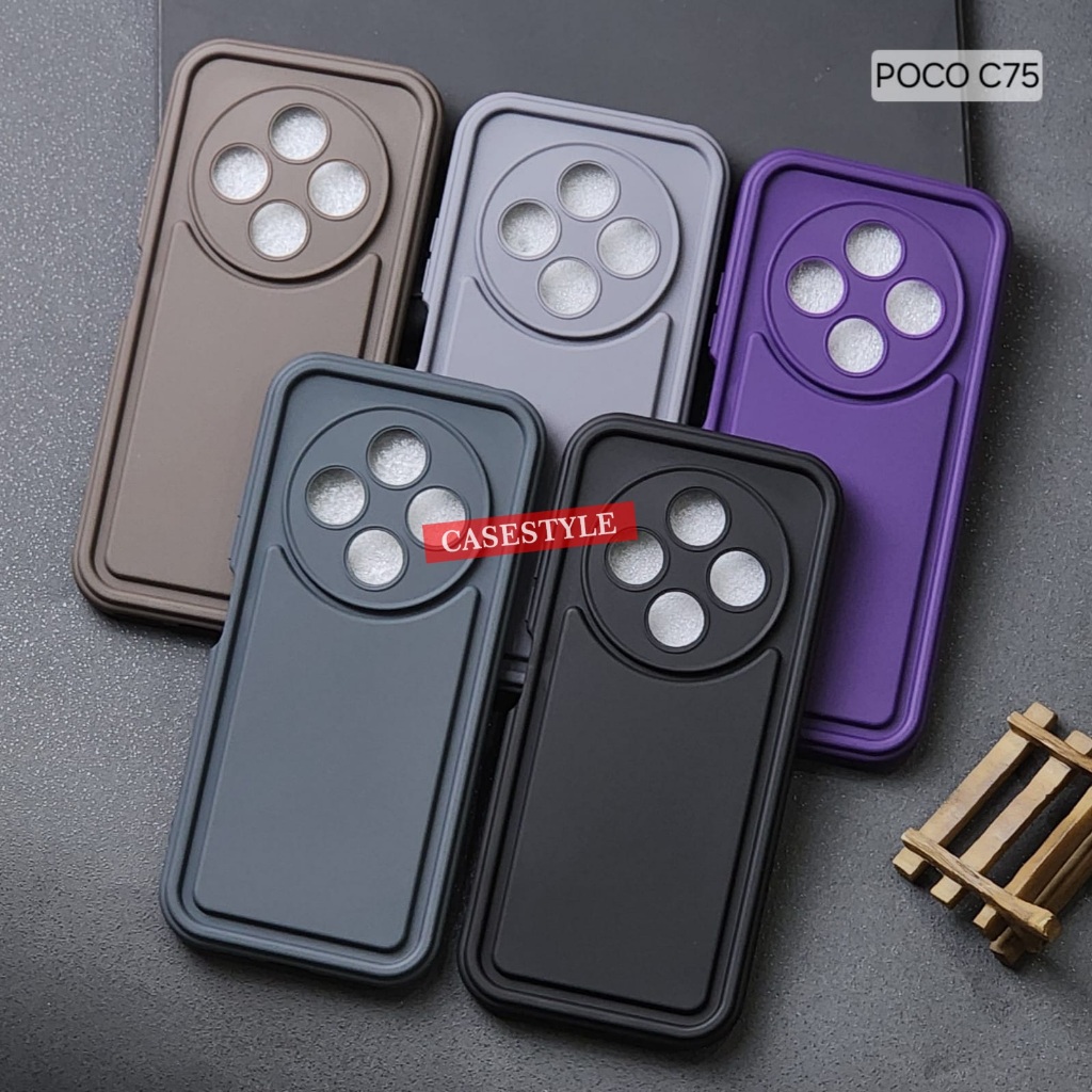 Poco C75 Case Macaron Circuit Protect Camera Case Poco C75