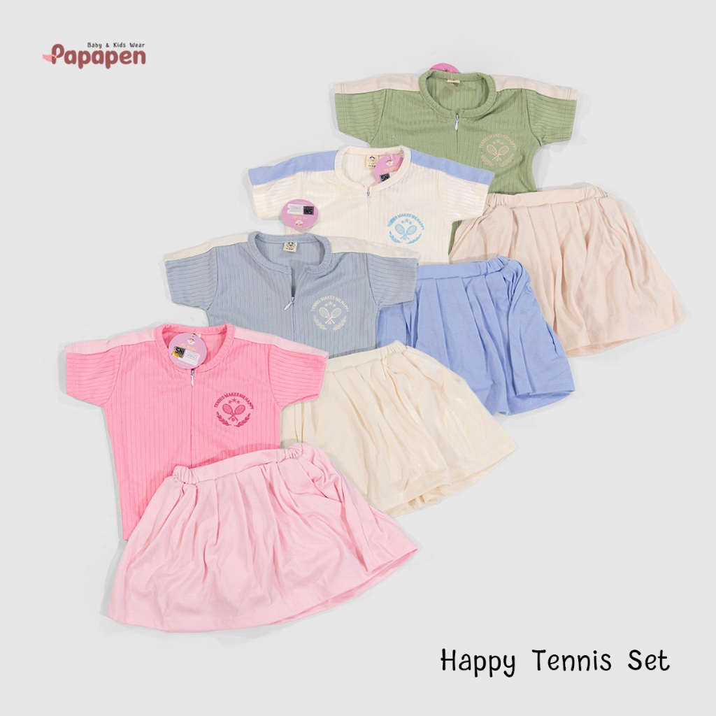 ชุดเทนนิส Rabbito Bunny Happy | ชุดเดรสเด็กผู้หญิง (1-2 ปี)