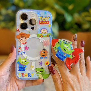 [ READYSTOCK ] Toystory Magsafe Case with Swing Magnetic Griptok for Iphone 13 - 17 Pro Max
