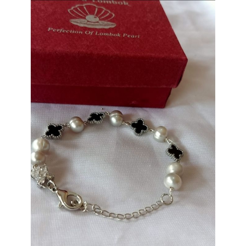 VCLIP PEARL BRACELET SILVER PEARL