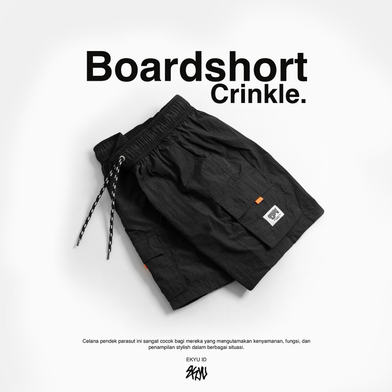 กางเกงขาสั้น Crinkle Buggy Cargo / กางเกงกระดานร่มชูชีพ