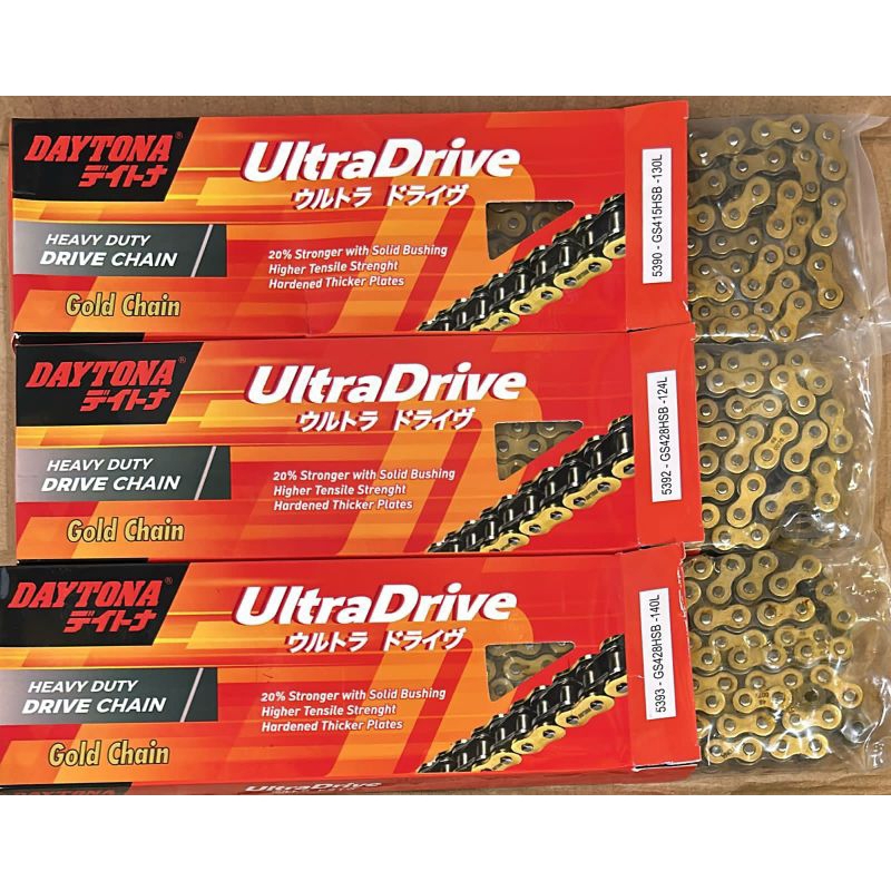 100% Original DAYTONA RACING WHEEL CHAIN 415HSB- 130L / 428HSB-124L / 428HSB-140L ULTRA HEAVY DUTY C