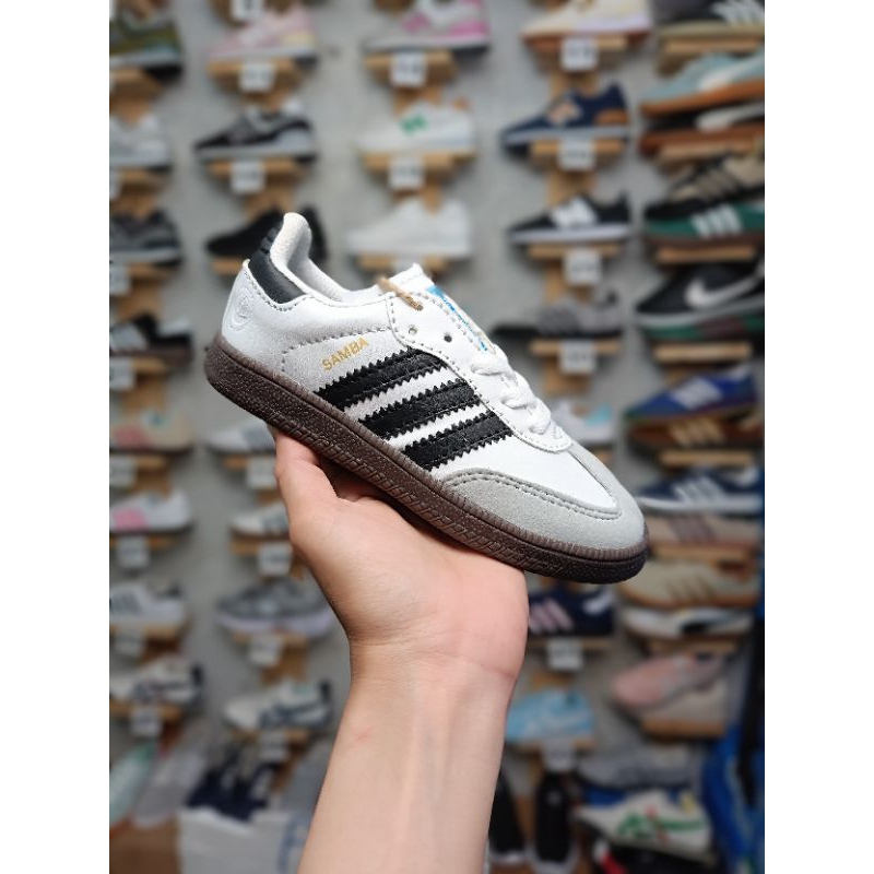 รองเท้าเด็ก (เด็ก) ADIDAS SAMBA WHITE BLACK