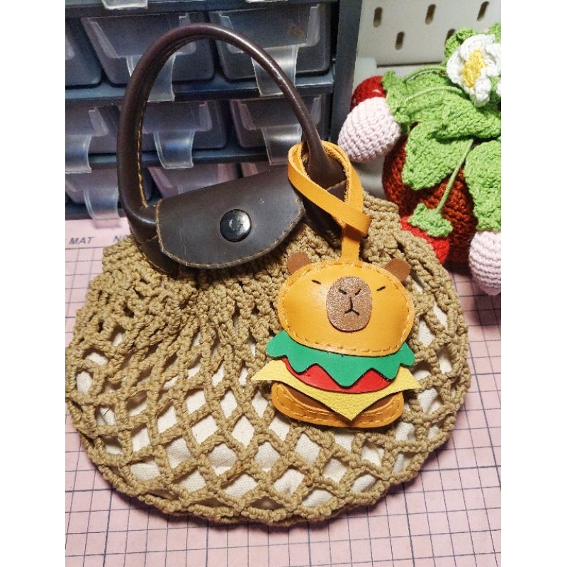 Capybara Burger Bag Charm