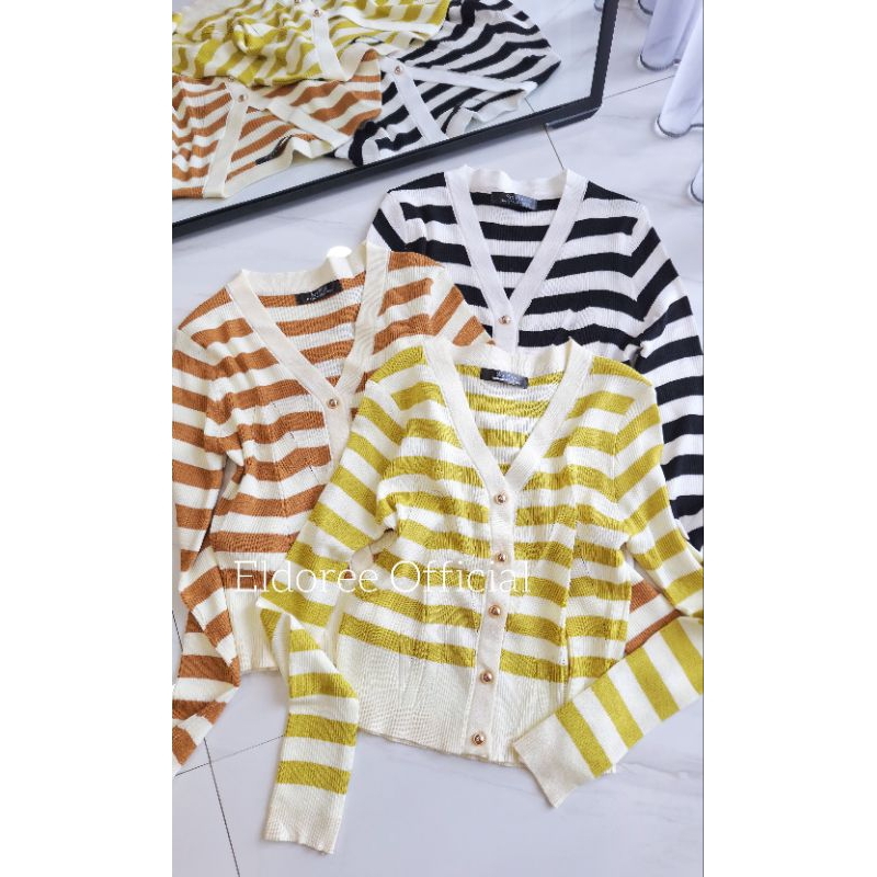 ELDOREE - NOYA STRIPE CARDIGAN