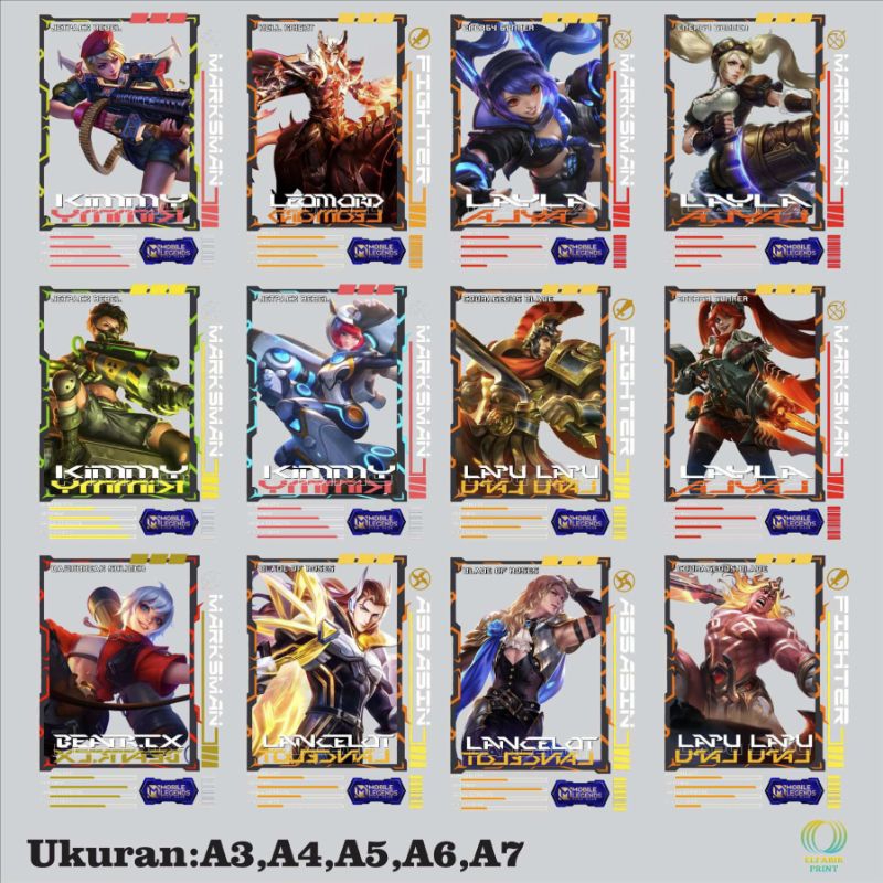 Dtf Iron-on Screen Printing Sticker Mobile Legends V3 ขนาด A3 A4 A5 A6 A7 Just Stick It On หรือ Pres