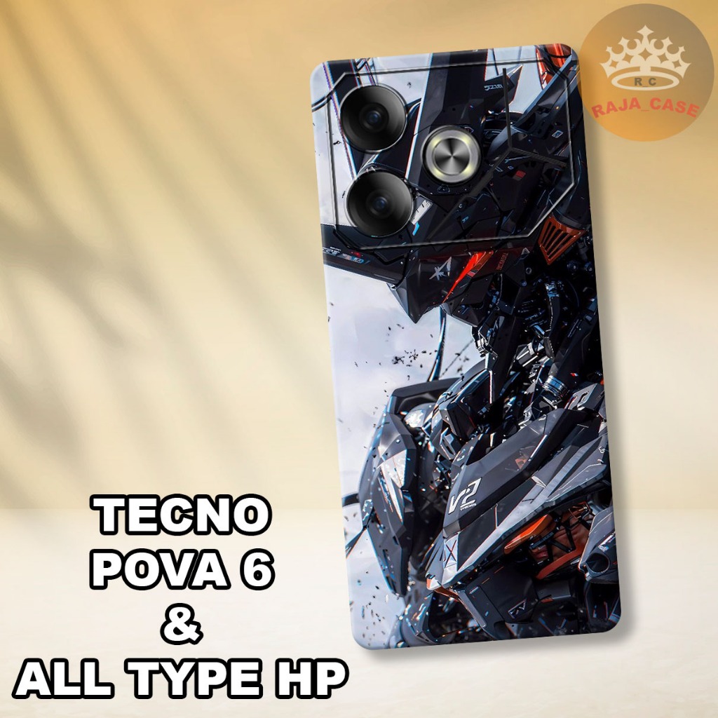 เคส HP ล่าสุด Rc19 Tecno Pova 6 2024 - วัสดุยางยืดหยุ่น - Cool ROBOT Motif - เคส - โทรศัพท์มือถือทุก