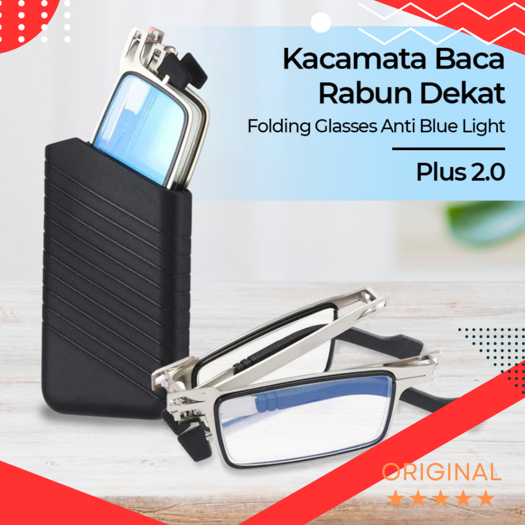 แว่นอ่านหนังสือสายตาสั้นเลนส์ป้องกันแสงสีฟ้า - Plus 2.0 - สีดํา PAY AT THE NEW ORIGINAL PLACE [WHOLE