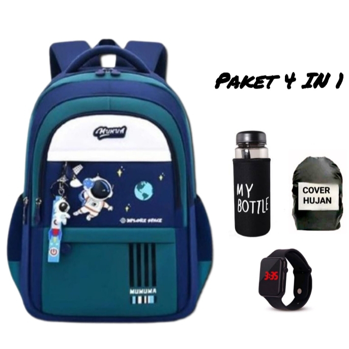 [ฟรีขวด-นาฬิกา] กระเป๋านักบินอวกาศเด็กประถม-เป้เด็กประถมและมัธยมต้น-เป้โรงเรียน-เป้ชาย-กระเป๋าแฟชั่น
