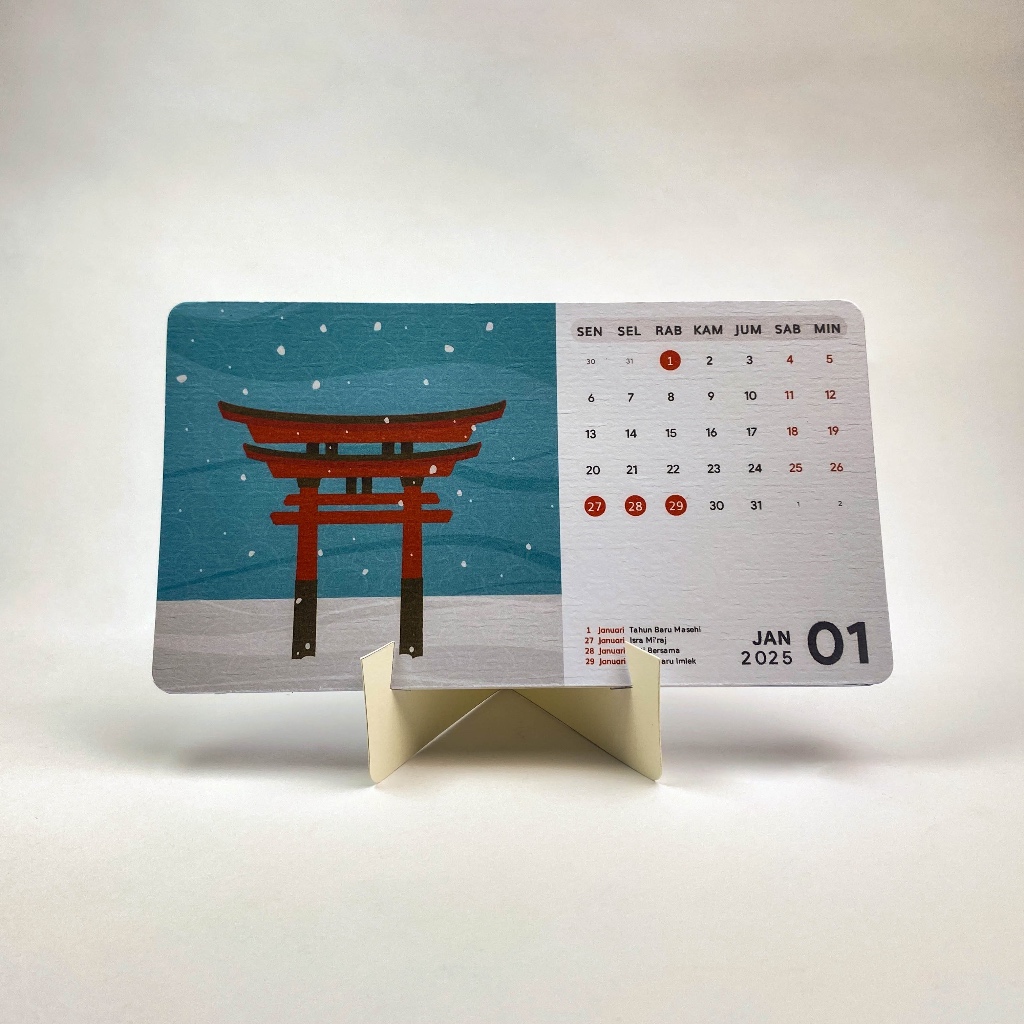 ปฏิทินตั้งโต๊ะ 2025 ญี่ปุ่น / ปฏิทินยืน / ปฏิทินตั้งโต๊ะ / ปฏิทิน 2025 / ปฏิทินสุนทรียศาสตร์