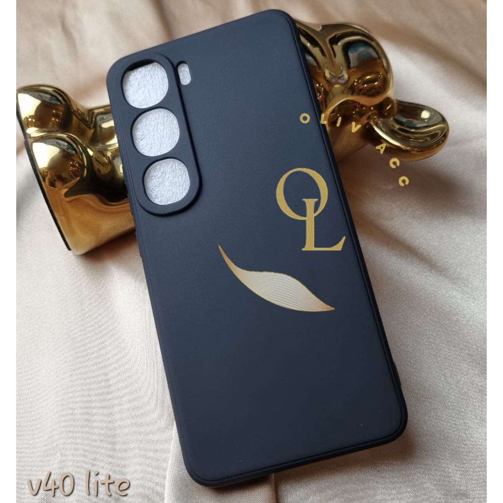 Vivo v40 5g v40 lite y18 y28 iqoo 12 5g vivo y100 5g vivo y03 y03t macaron เคสสีดําสแควร์ soft case