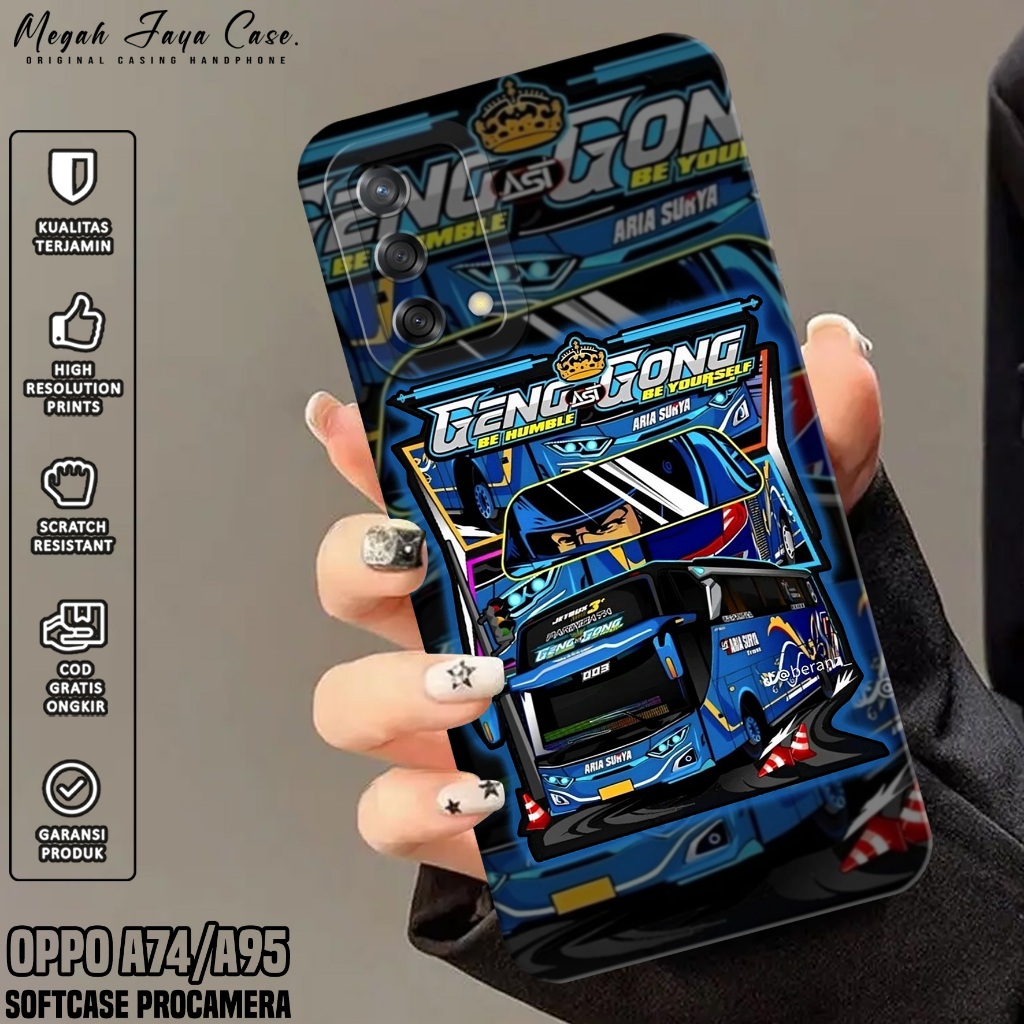 Softcase Oppo A74 / A95 4G - เคส Hp Oppo A95 / A74 4G BUS Motif TELOLET - ซิลิโคน Hp Oppo A95 - เคส 