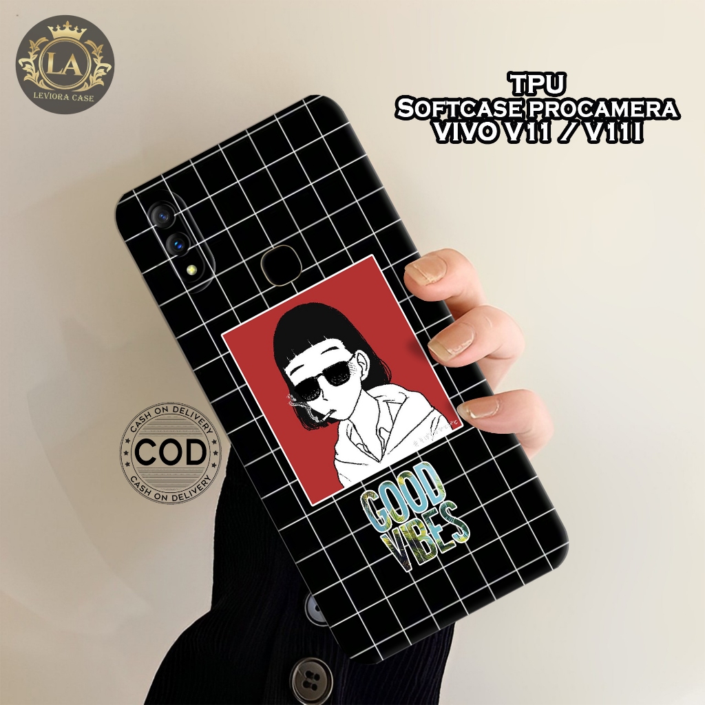 เคส VIVO V11 / V11i ใหม่ล่าสุด - เคส Leviora - เคสแฟชั่นสีดํา - เคส VIVO V11 / V11i Softcase - เคสกล