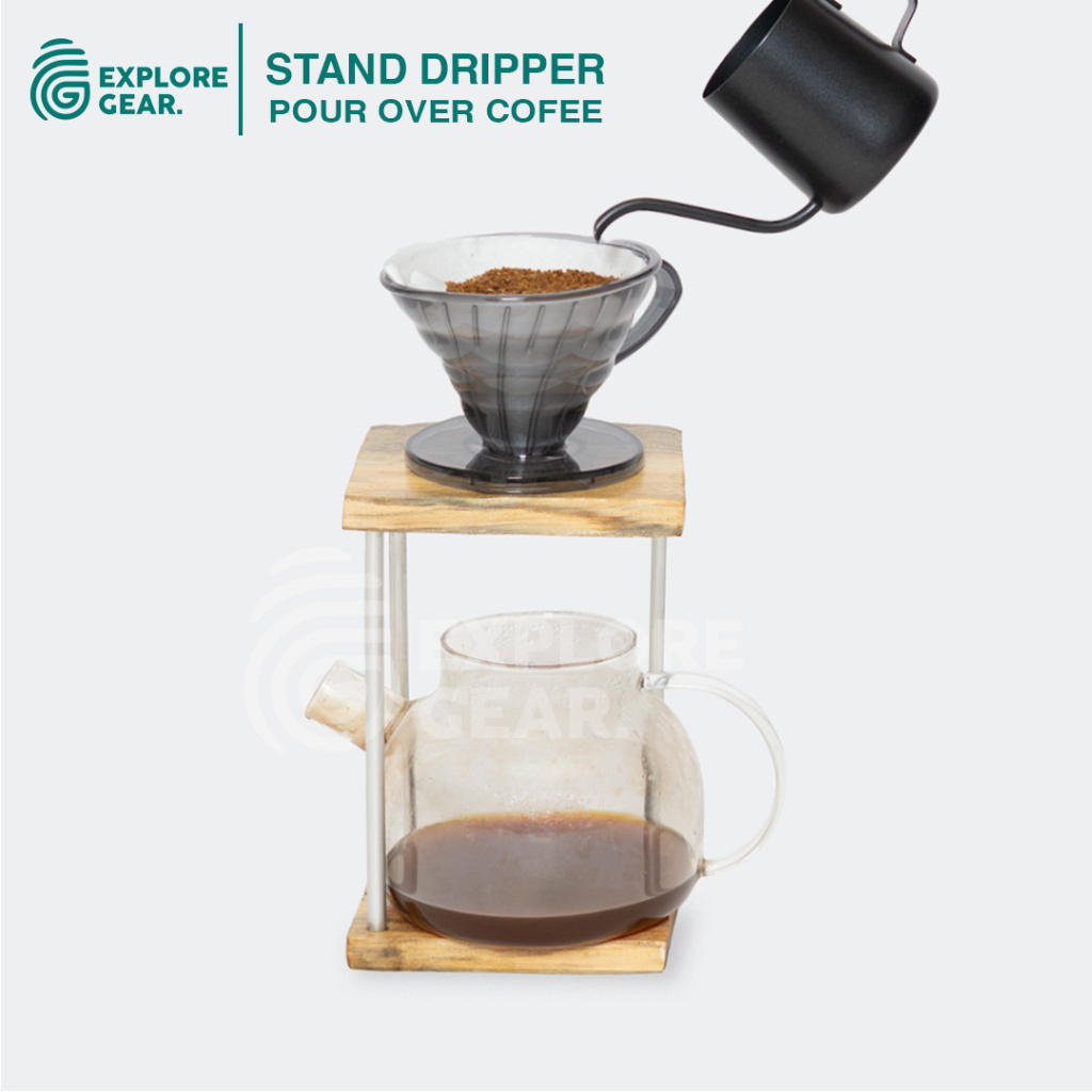สํารวจขาตั้งเกียร์ Coffee Pour Over Coffee Driper Stand V60 Holder