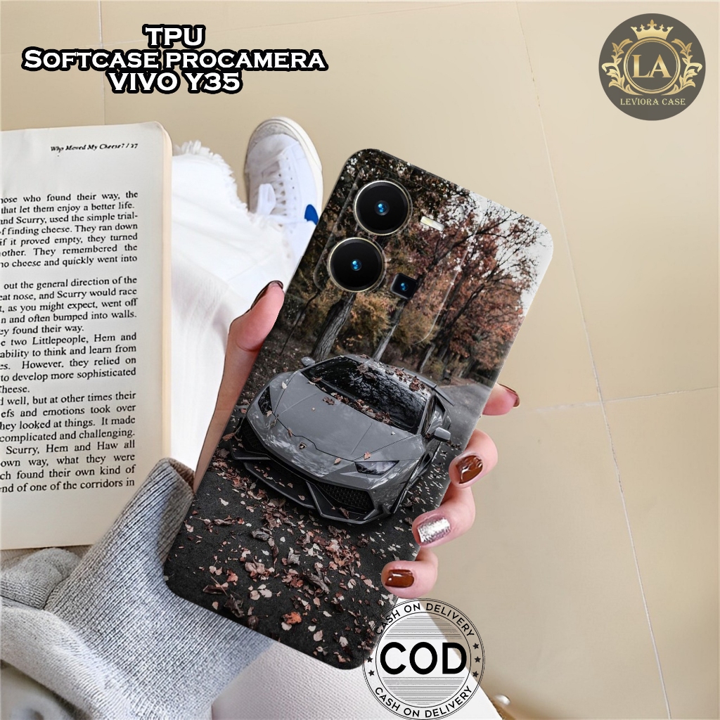 HP เคส Vivo Y35 ล่าสุด - เคส Leviora - เคสรถแฟชั่น - เคส Vivo Y35 Softcase - เคสกล้อง Pro - เคส Vivo