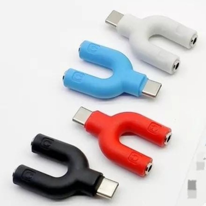 USB Type C to Audio Splitter U / Audio Jack type C splitter U 2in1 / Type C Audio Splitter 2in1