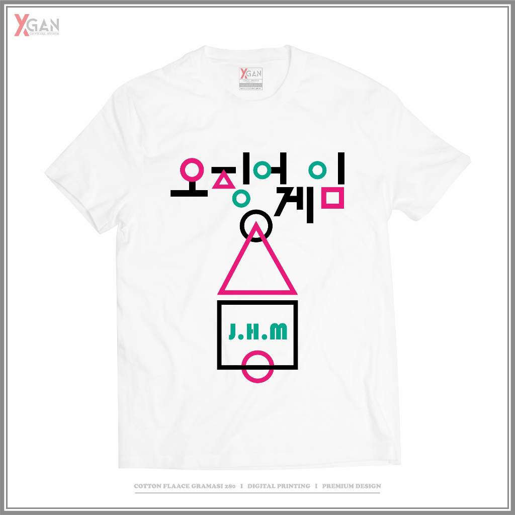 KATUN XGAN Series SQUID GAME เสื้อ SG03X ญี่ปุ่น 24 วินาทีผ้าฝ้าย Distro เสื้อยืดพรีเมี่ยมพิมพ์เสื้อ